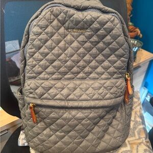 MZ Wallace Quilted Gray Backpack